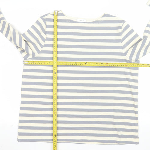 Chalk Women's Multicoloured Striped Long Sleeve Cotton T-Shirt One Size