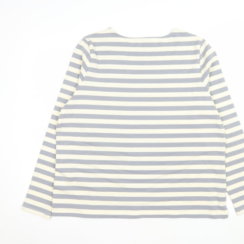 Chalk Women's Multicoloured Striped Long Sleeve Cotton T-Shirt One Size