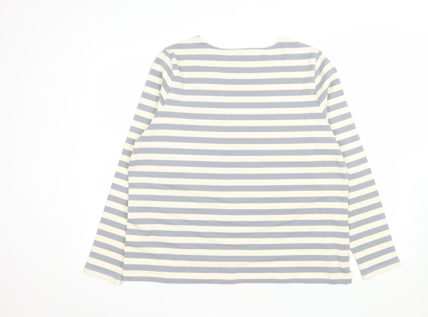 Chalk Women's Multicoloured Striped Long Sleeve Cotton T-Shirt One Size