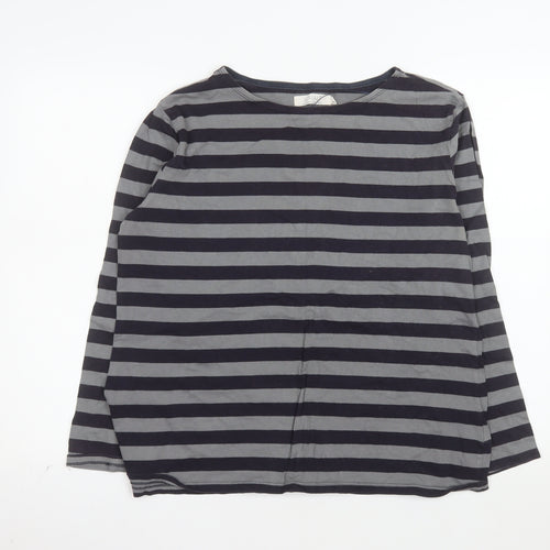 Seasalt Women’s Blue Striped Sailor Long Sleeve Cotton T-Shirt UK 18