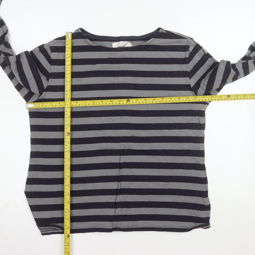 Seasalt Women’s Blue Striped Sailor Long Sleeve Cotton T-Shirt UK 18