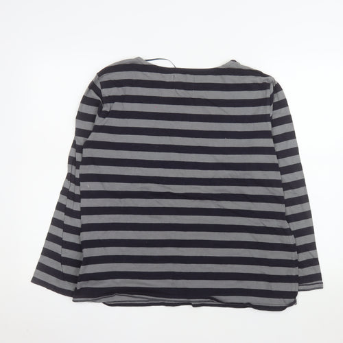 Seasalt Women’s Blue Striped Sailor Long Sleeve Cotton T-Shirt UK 18