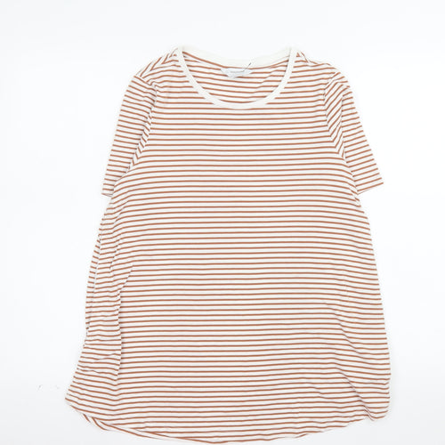 Seraphine Women's Brown Striped Maternity T-Shirt Size S