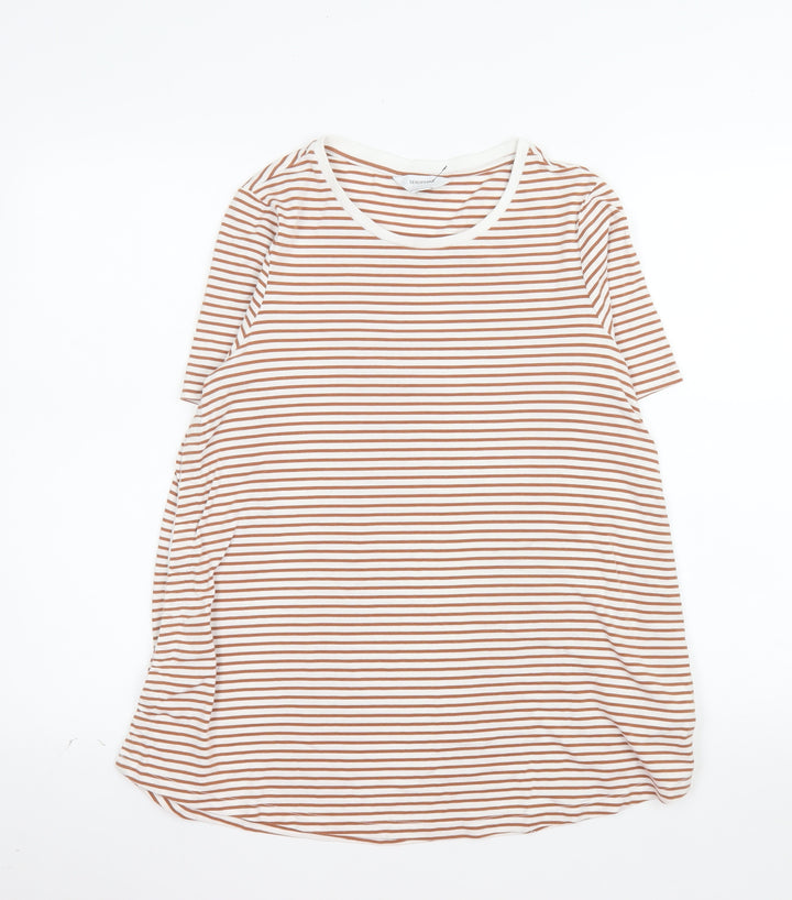 Seraphine Women's Brown Striped Maternity T-Shirt Size S