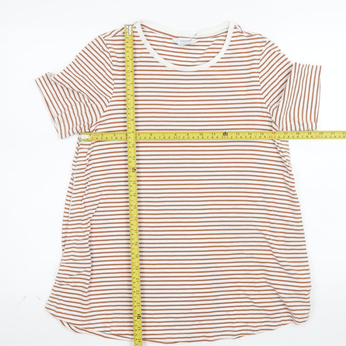 Seraphine Women's Brown Striped Maternity T-Shirt Size S