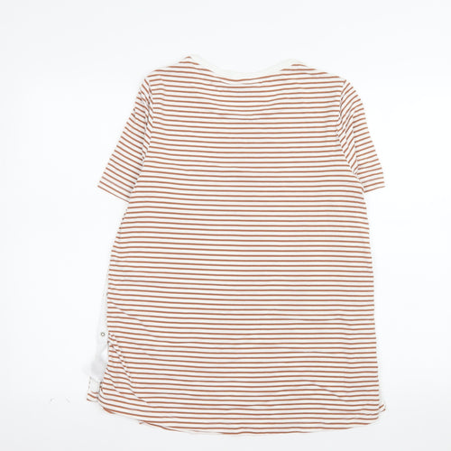Seraphine Women's Brown Striped Maternity T-Shirt Size S