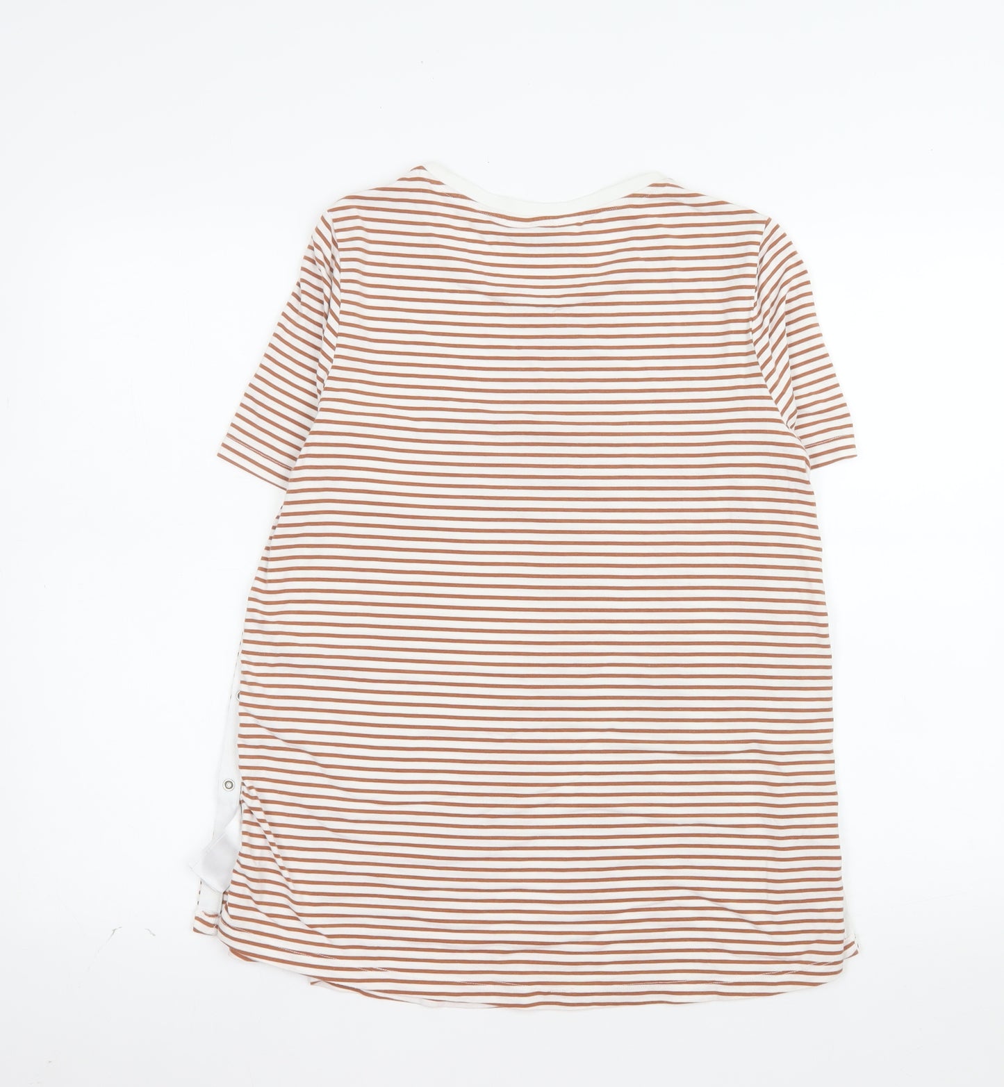 Seraphine Women's Brown Striped Maternity T-Shirt Size S