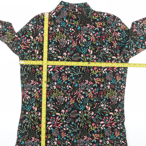 Marks and Spencer Women's Multicoloured Floral Long Sleeve T-Shirt Size 16