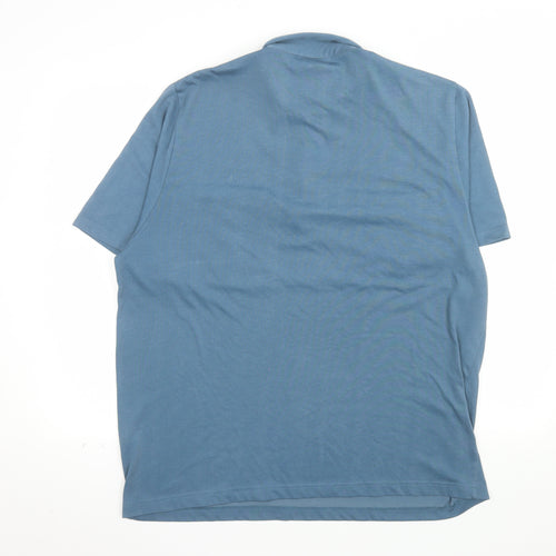 Tom Hagan Men's Blue XL Short Sleeve Cotton Polo Shirt