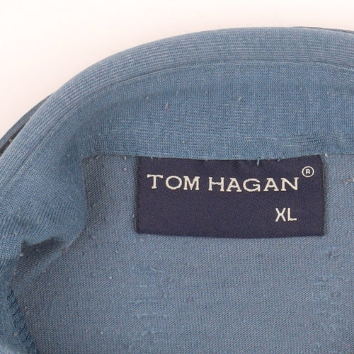 Tom Hagan Men's Blue XL Short Sleeve Cotton Polo Shirt
