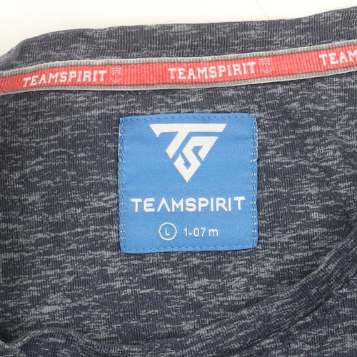 TeamSpirit Men's Blue Athletic Sports Division T-Shirt Size L