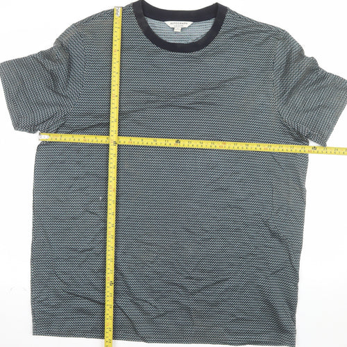 Marks and Spencer Autograph Men's Blue Cotton Crew Neck T-Shirt XL