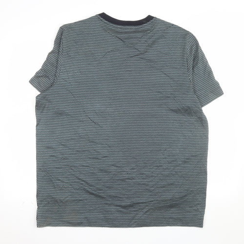 Marks and Spencer Autograph Men's Blue Cotton Crew Neck T-Shirt XL