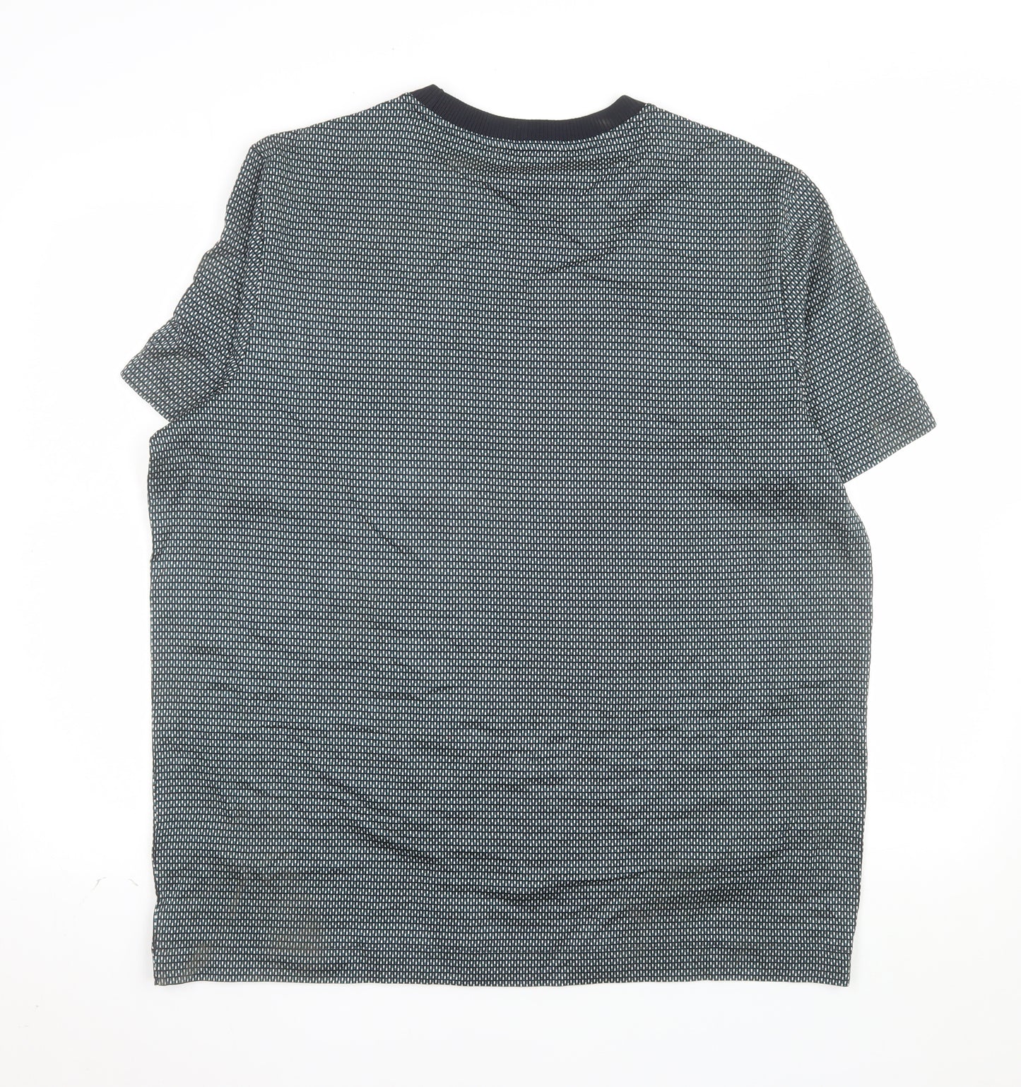 Marks and Spencer Autograph Men's Blue Cotton Crew Neck T-Shirt XL