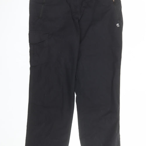 Craghoppers Women's Black Cargo Trousers Size 12 Regular Fit Outdoor Wear