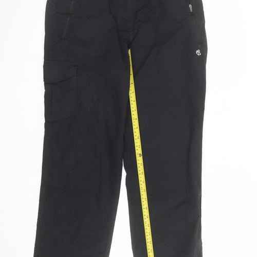Craghoppers Women's Black Cargo Trousers Size 12 Regular Fit Outdoor Wear