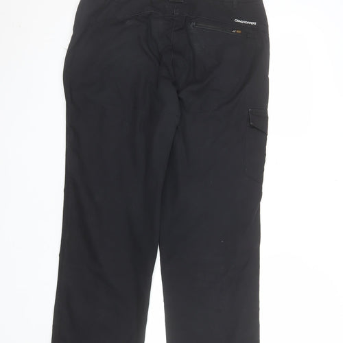 Craghoppers Women's Black Cargo Trousers Size 12 Regular Fit Outdoor Wear