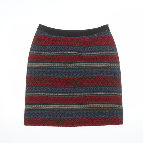 Laura Ashley Women’s Multicoloured Wool Blend Pencil Skirt Size 12