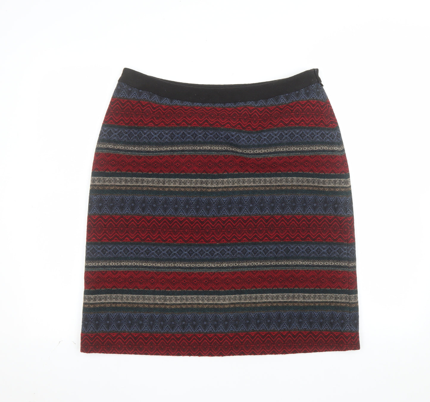 Laura Ashley Women’s Multicoloured Wool Blend Pencil Skirt Size 12