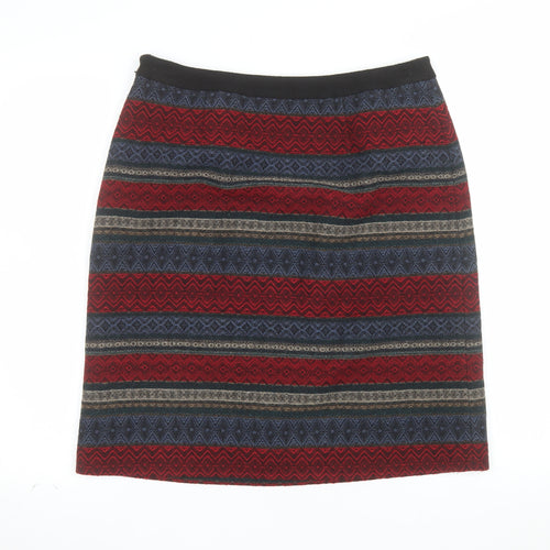 Laura Ashley Women’s Multicoloured Wool Blend Pencil Skirt Size 12