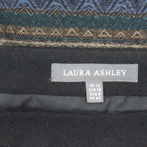 Laura Ashley Women’s Multicoloured Wool Blend Pencil Skirt Size 12