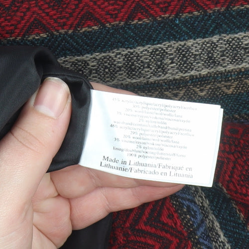 Laura Ashley Women’s Multicoloured Wool Blend Pencil Skirt Size 12