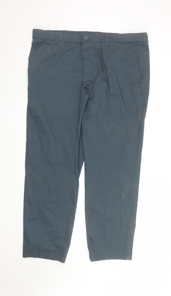Marks and Spencer Autograph Mens Blue Regular Fit Chino Trousers 40/29