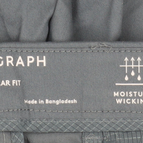 Marks and Spencer Autograph Mens Blue Regular Fit Chino Trousers 40/29