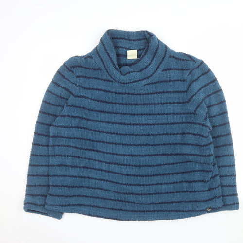 Weird Fish Women’s Blue Striped Pullover Fleece Sweatshirt Size 20