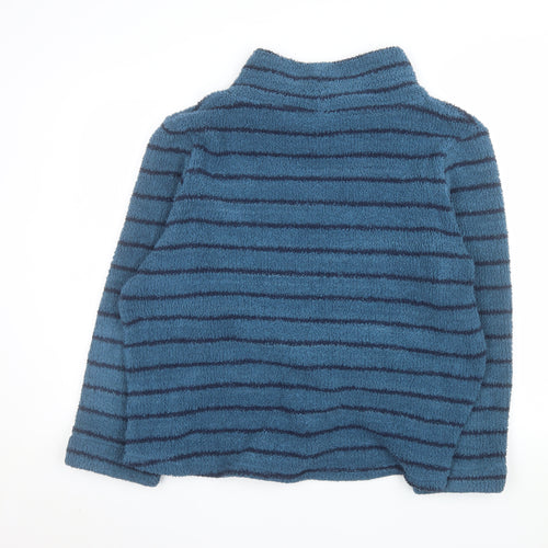 Weird Fish Women’s Blue Striped Pullover Fleece Sweatshirt Size 20