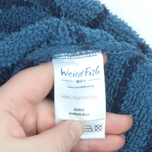 Weird Fish Women’s Blue Striped Pullover Fleece Sweatshirt Size 20