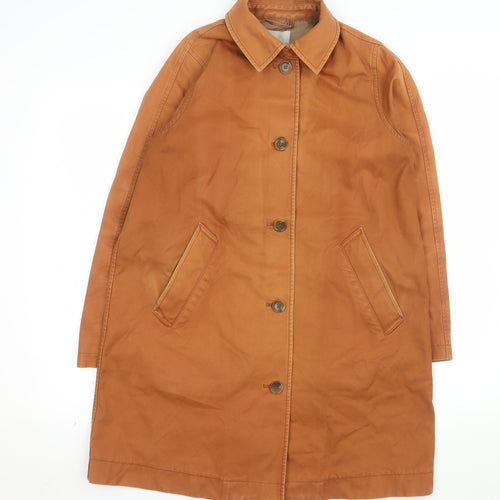 Everlane Women's Brown Cotton Trench Coat Size 10 Long Lined Classic