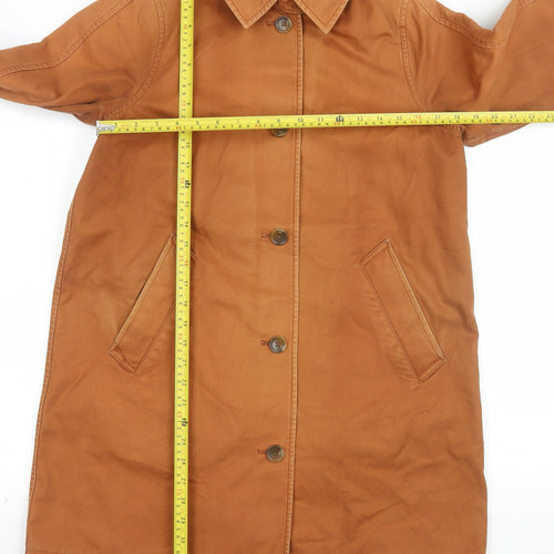 Everlane Women's Brown Cotton Trench Coat Size 10 Long Lined Classic