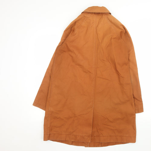 Everlane Women's Brown Cotton Trench Coat Size 10 Long Lined Classic