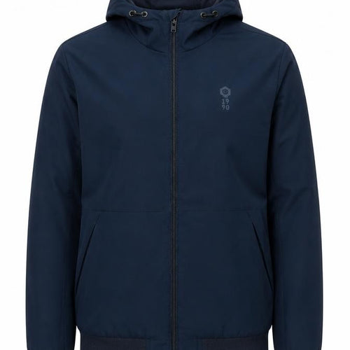 Jack & Jones Men's Blue Hooded Windbreaker Jacket Size M