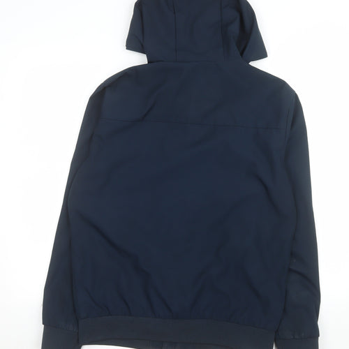 Jack & Jones Men's Blue Hooded Windbreaker Jacket Size M
