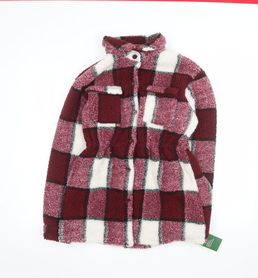 Halara Women’s Multicoloured Checked Fleece Shacket XS