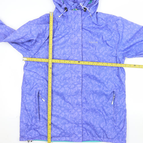 Regatta Women's Purple Waterproof Hooded Rain Jacket UK 16