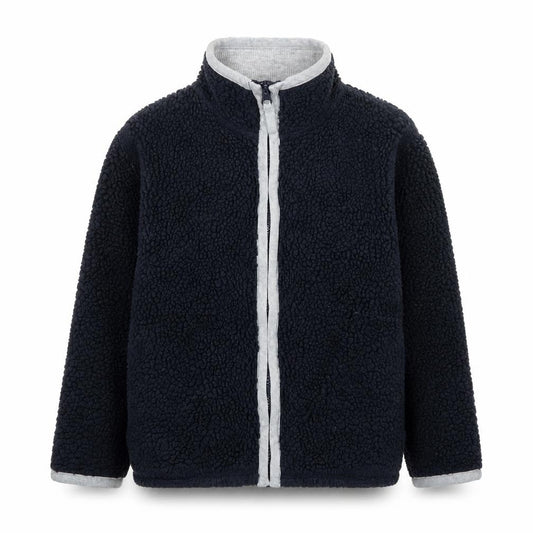 Mini Boden Boys Blue Fleece Lined Zip Jacket 5-6 Years