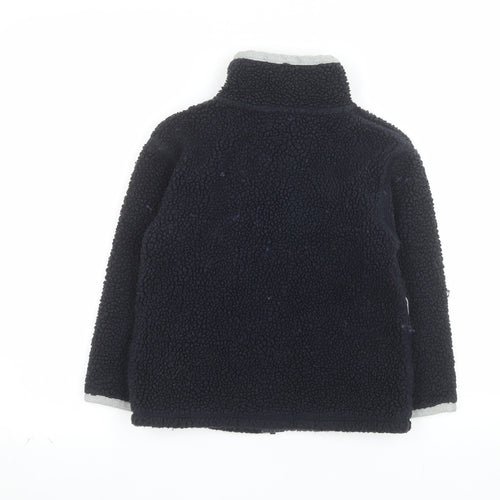 Mini Boden Boys Blue Fleece Lined Zip Jacket 5-6 Years