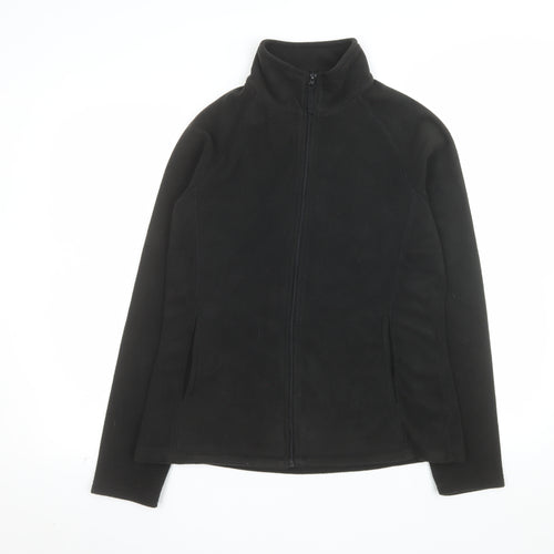 Mountain Warehouse Women's Black Fleece Jacket Size 12 Full Zip Lightweight