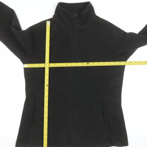Mountain Warehouse Women's Black Fleece Jacket Size 12 Full Zip Lightweight