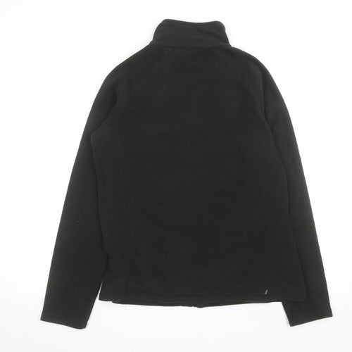 Mountain Warehouse Women's Black Fleece Jacket Size 12 Full Zip Lightweight