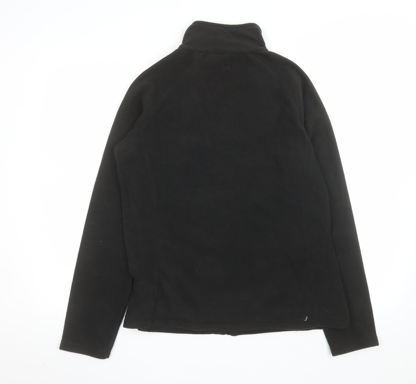 Mountain Warehouse Women's Black Fleece Jacket Size 12 Full Zip Lightweight