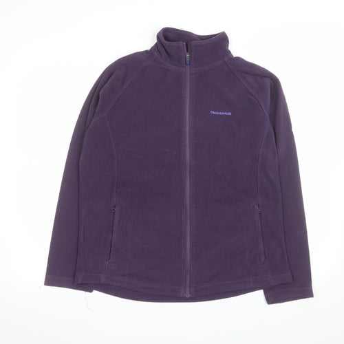 Craghoppers Womens Purple Fleece Jacket Size 14 Full Zip Outdoor Warm Layer