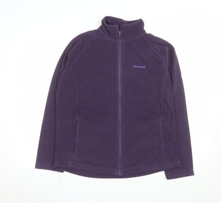 Craghoppers Womens Purple Fleece Jacket Size 14 Full Zip Outdoor Warm Layer