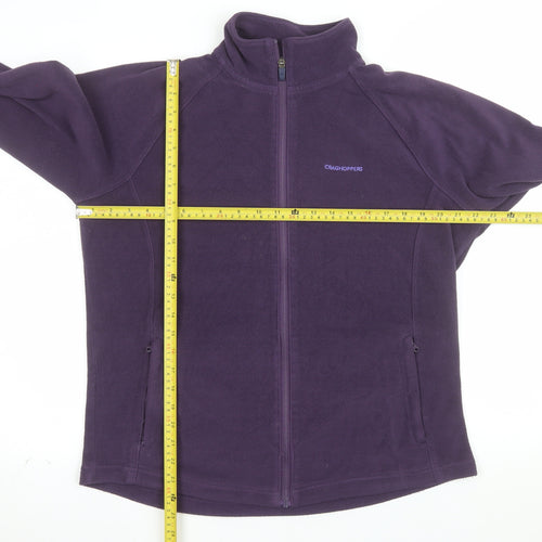 Craghoppers Womens Purple Fleece Jacket Size 14 Full Zip Outdoor Warm Layer