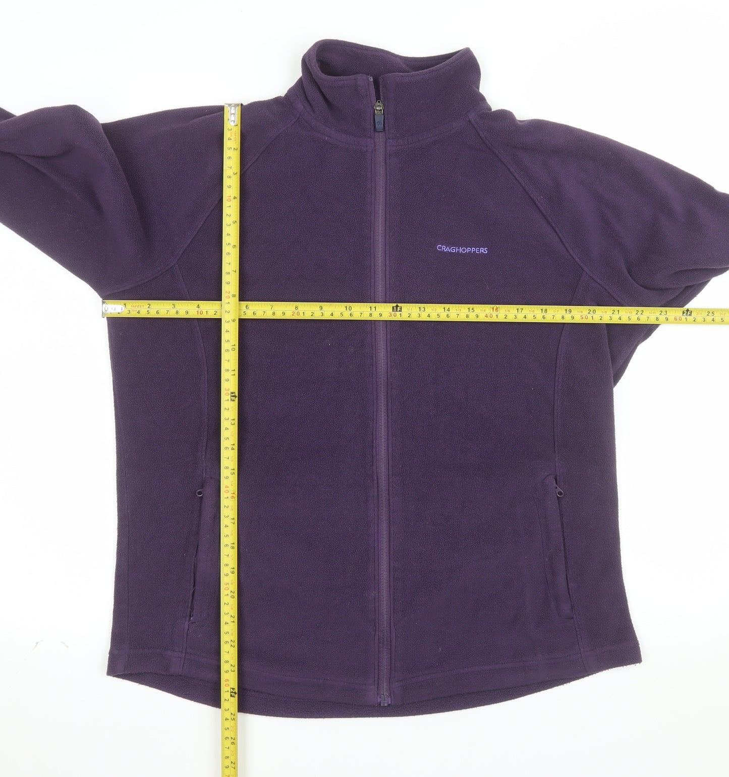Craghoppers Womens Purple Fleece Jacket Size 14 Full Zip Outdoor Warm Layer