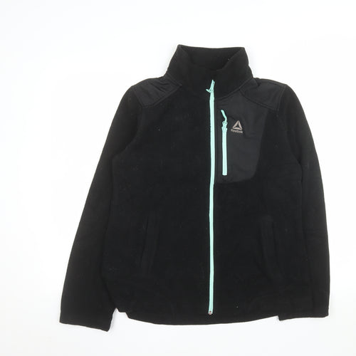 Reebok Women's Black Fleece Zip Jacket Size L Sports Outdoor