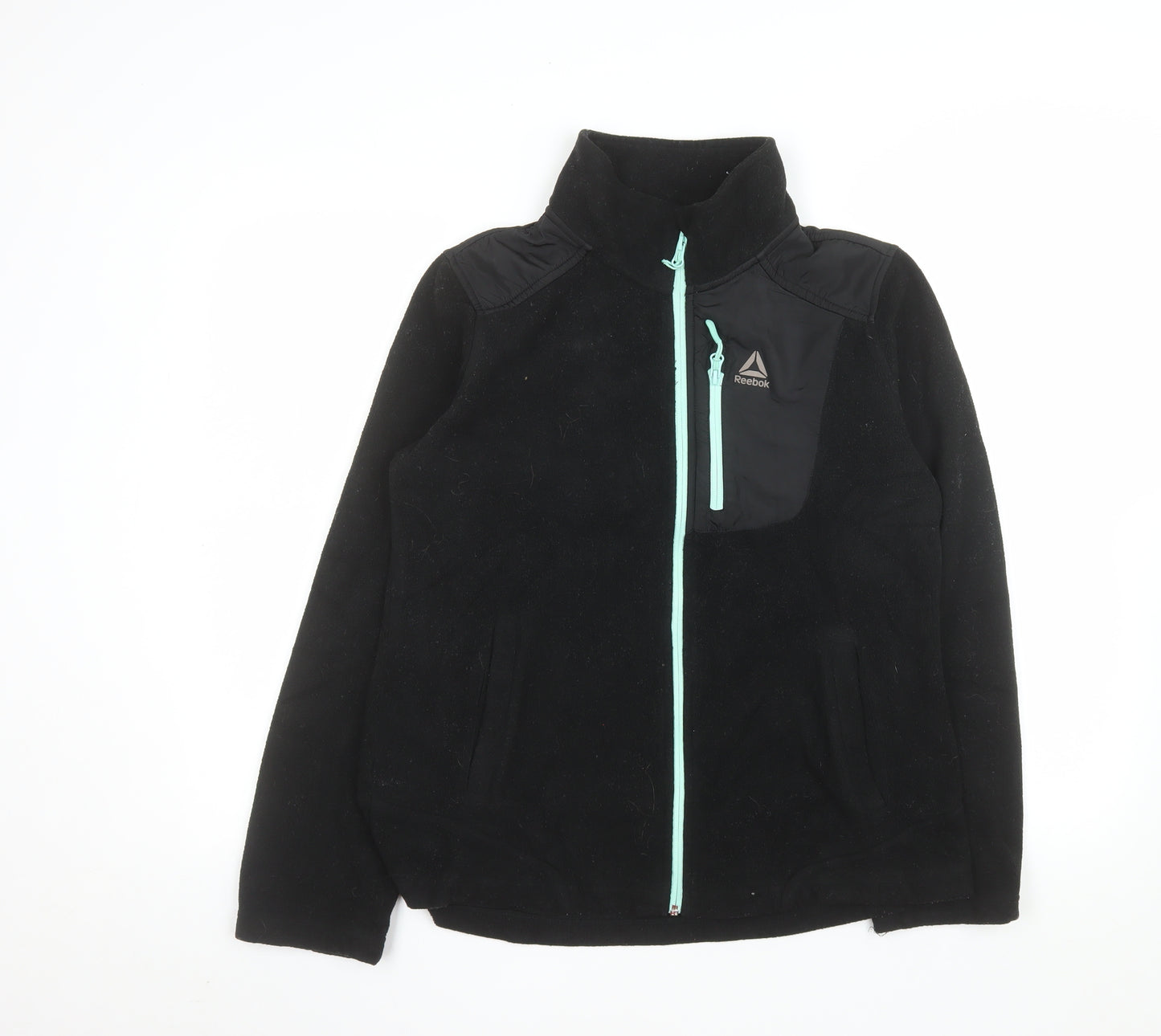 Reebok Women's Black Fleece Zip Jacket Size L Sports Outdoor